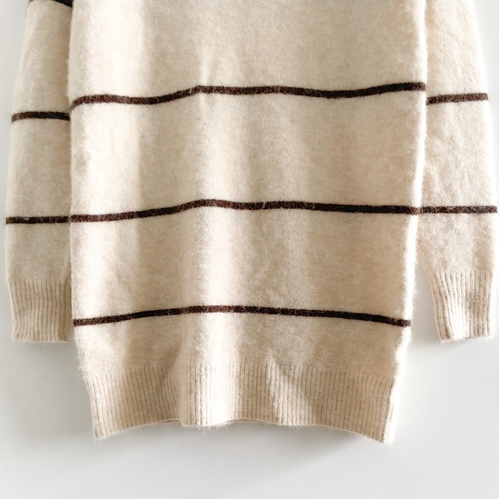 Wilfred Free Striped Alpaca Blend Sweater Dress - Picture 10 of 12